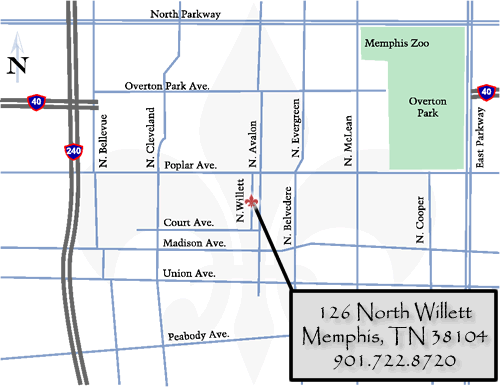 Map to Dan Ball Bridal Photography Studio